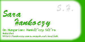 sara hankoczy business card